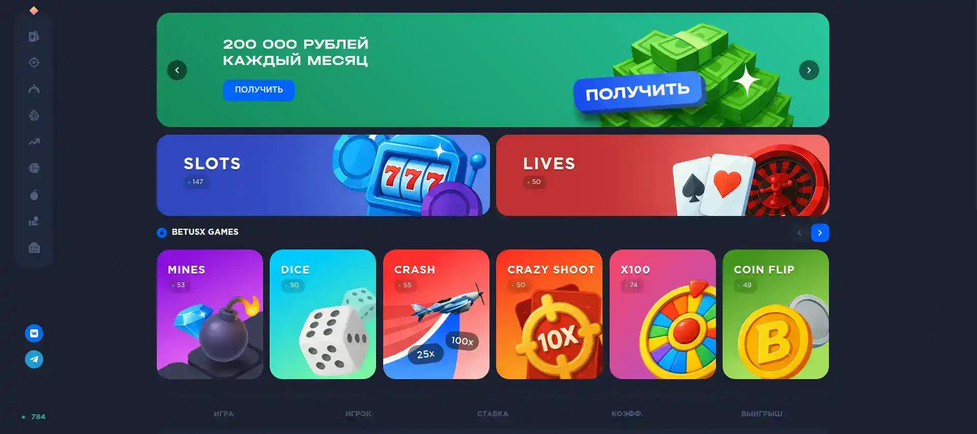 Игровой зал казино Магнет